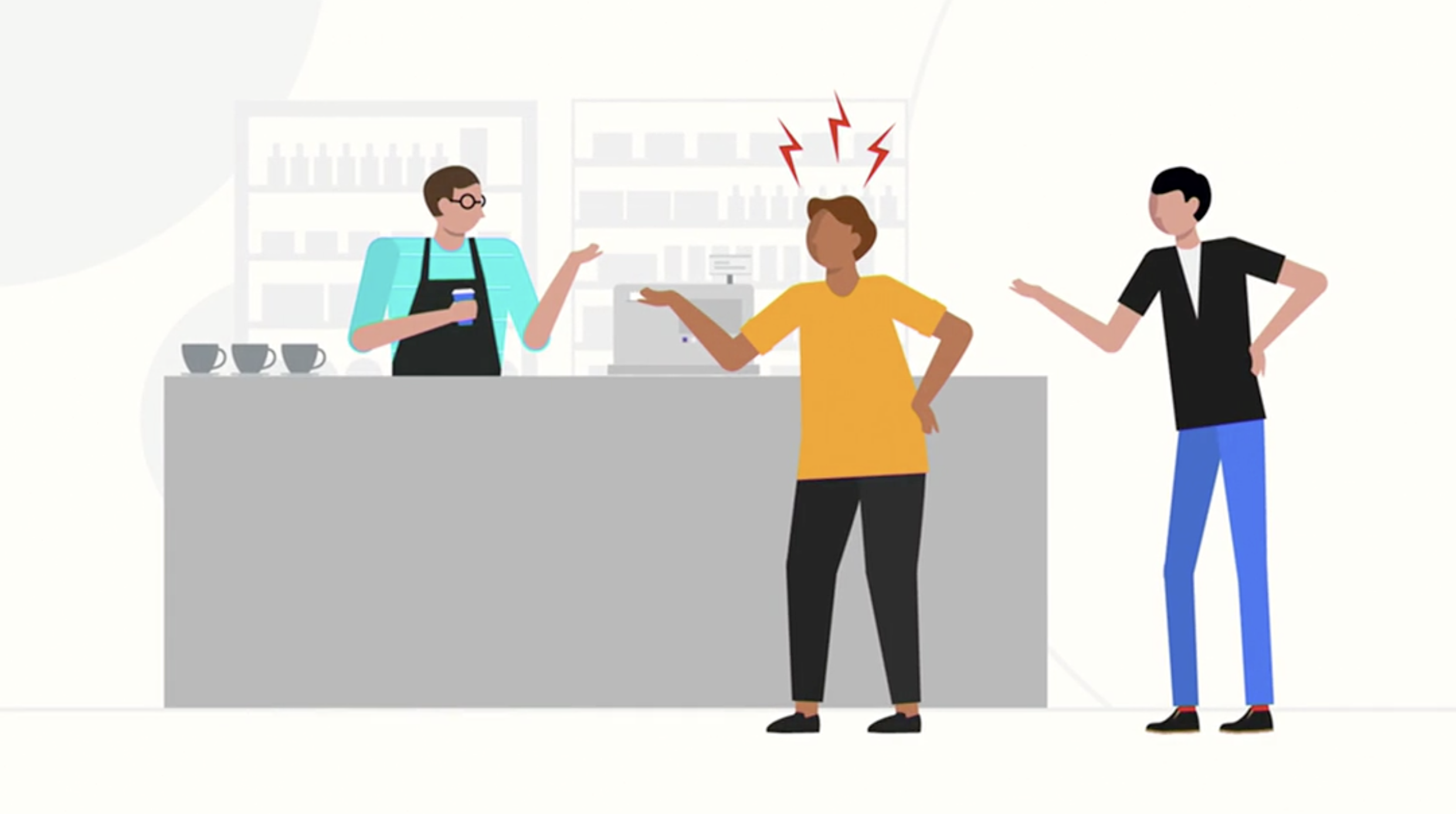 graphic of frustrated customers